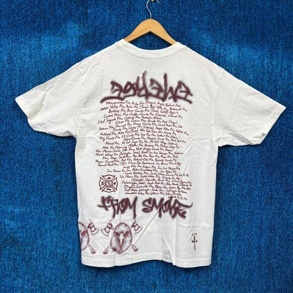 Travis Scott x LAFD Wildfire Fund Cactus Jack Charity Hip Hop T-Shirt Size Mediu - Picture 3 of 4